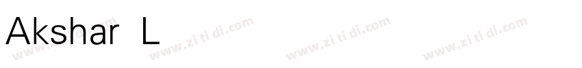 Akshar Light字体转换